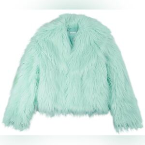 Taylor Swift The Life of a Showgirl Mint Faux Fur Coat M/L